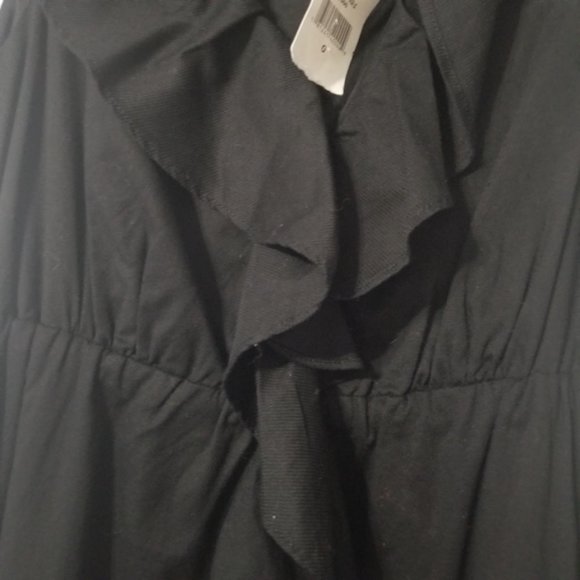 GAP Black Ruffle Front NWT Sleeveless Dress - Picture 3 of 5